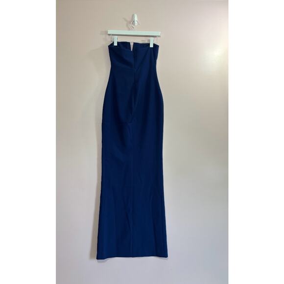 Likely Windsor V-Notched Front Slit Gown in Navy Size 2 - Picture 4 of 6